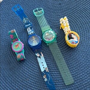 Disney Kids Watch Set - Blue, Green, Yellow, Pink